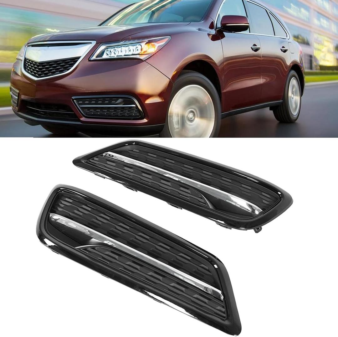 2pcs Front Bumper Fog Light Covers Bezel For Acura MDX 2014-16 71102TZ5A00