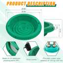 24 Inch Round Septic Tank Lid Green Covers decorative Recessed Round Septic Tank Lid with Base Hidden Sewage Basin Cover Planting Grass Pot Well with Hole for Lawn Yard Park Drainage