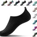 SEEKWAY Water Shoes Women Men Adult Quick-Dry Aqua Socks Barefoot Non Slip for Beach Swim River Pool Lake surf Black SK002(U)