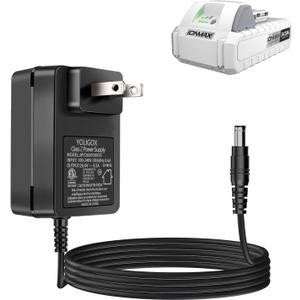 24V Quick Charger Compatible with Snow Joe&Sun Joe 24V Lithium Ion Battery, 24VCHRG-QC iON+ Charger for Models iBAT24 & 24VBAT Series Batteries, iBAT24-LT, iBAT24-XR, 24VBAT-LTE, 24VBAT-XR AC Adapter