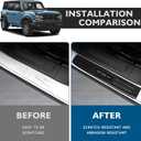 BIBLOZ Stainless Steel Door Sill Protector Compatible with Ford Bronco 2021-2024 2025 2026 Accessories Black Brushed 4 Door Sill Guards Trim(Not for Bronco Sport)