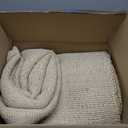 KEMA Jute Cotton Area Rug - 6'x9' Natural Hand Woven Reversible Entry Area Rugs Vintage Farmhouse Bohemian Rectangular Floor Rug for Bedroom, Kitchen, Living Room, Indoor-Outdoor