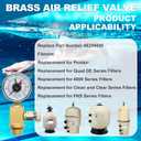 VIKKSAER 98209800 Brass Air Relief Valve with Pool Filter Pressure Gauge, Replacement for Pentair Clean and Clear Quad DE 4000 and FNS Series Filters, Replaces 98209800