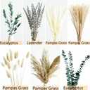 Green Pampas Grass Boho Bouquet Exquisite Lavender and Eucalyptus Dried Flower Arrangements for Western Boho Decor Rustic Flowers for Your Bohemian Home, Bedroom, and Wedding Table Decor