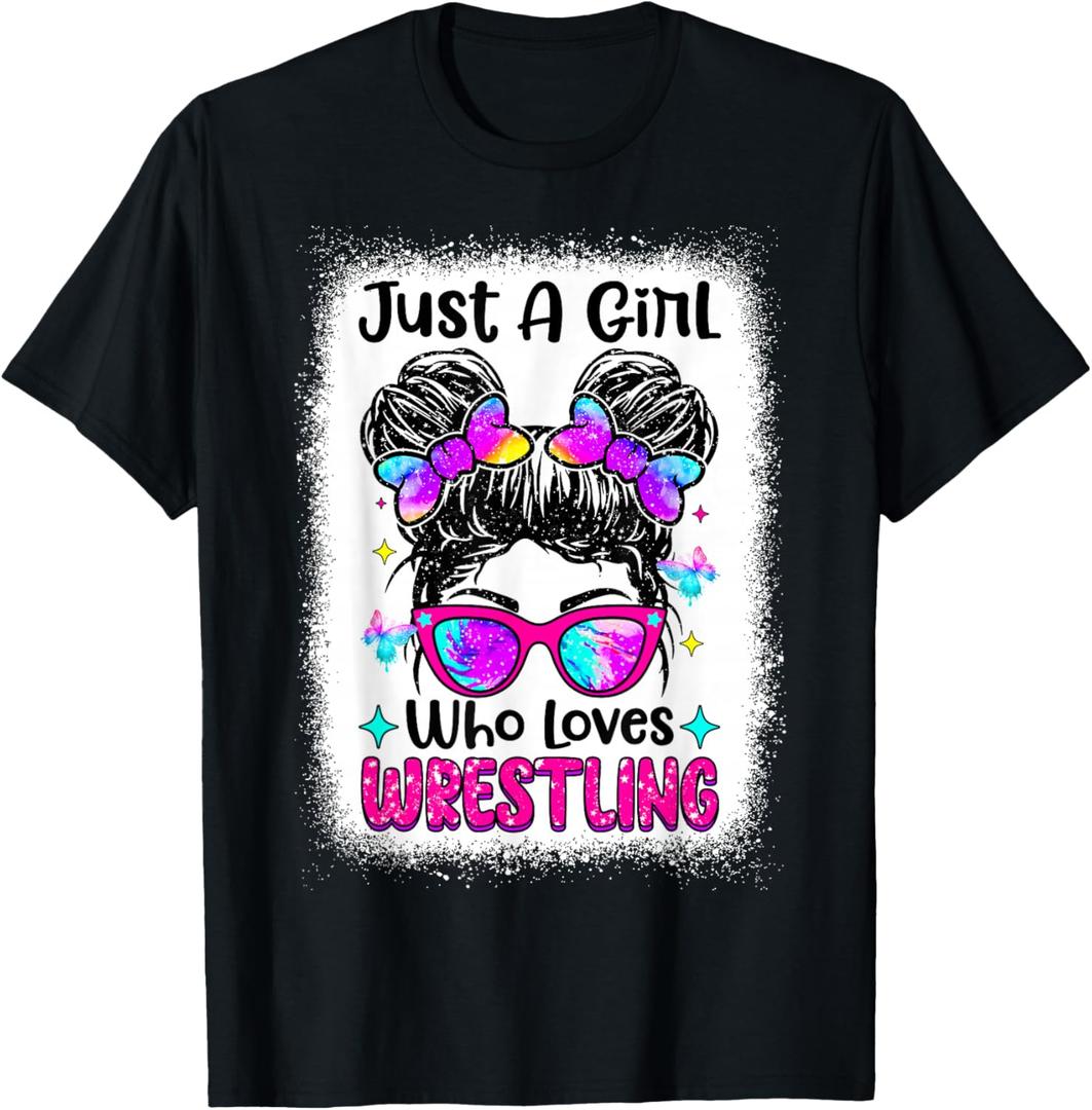Just A Girl Who Loves Wrestling - Wrestler Girl & Women T-Shirt, Large Girls