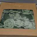 Ling's moment Artificial Flowers 25Pcs Elf Green Roses Decor w/Stems,3" Real Touch DIY Foam Floral for Wedding Bouquet/Centerpieces, Outdoors Party Backdrop, Room/Table, and Garden/Pot Decorations