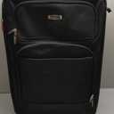 Kenneth Cole REACTION Rugged Roamer Lightweight Softside Expandable 8-Wheel Spinner Luggage, Black, 28-Inch Checked
