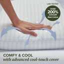 Beckham Hotel Collection Summer Sanctuary King Pillow - Cooling Qmax Adjustable Down Alternative Pillow w/Extra Fill, Ideal for Side Back Stomach Sleepers