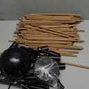 31.3" Farmhouse Sputnik Chandelier for Dining Room Rustic Handmade Natural Wood 16-Light Hanging Ceiling Pendant Light Fixture Starburst Wood Chandeliers for Kitchen Bedroom Foyer Hallway