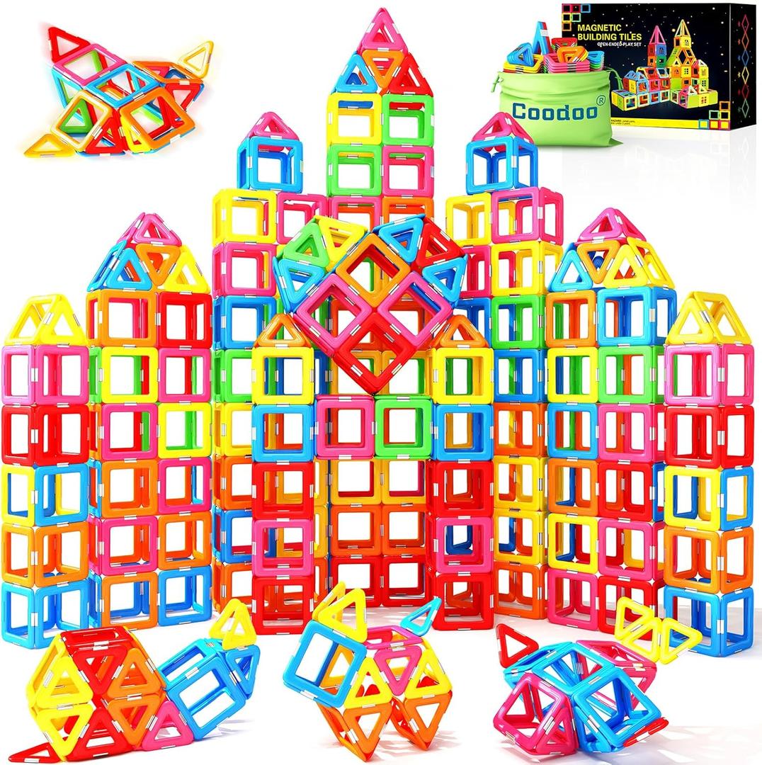 Coodoo Magnetic Building Blocks STEM Toy for Kids 3+ - Endless Educational Play Value