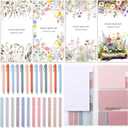 Thenshop 26 Pcs Book Annotation Kit for Women Back to School Supplies, 4 Pack Sticky Note Set of 2112 Sheets Pastel Sticky Notes Tabs Dividers, 12 Highlighters, 10 Gel Pens for Teacher Office Gifts