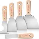 Bates- Paint Scraper, 5 Pc Scraper Tool, Putty Knife Set, Putty Knife, Painting Tools, 5 in 1 Tool, Spackle Knife, Wallpaper Scraper, Painters Tool, Crown Molding Tool, Paint Remover for Wood, Scraper
