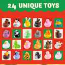 JOYIN 2025 Christmas Advent Calendar Ducks, Rubber Ducks for Boys Girls Kids and Toddlers, Party Favor Xmas Gifts, Rubber Ducky Bath Toys, Kids Xmas Fun Ducks, 24 Days Christmas Countdown