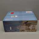 POCHFAN 52 Inch Black Ceiling Fans with Lights and Remote, Flush Mount Low Profile Ceiling Fan for Bedroom, Living Room, Patio, Dimmable 6 Speeds Noiseless Reversible, ETL Listed