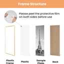 upsimples 16x24 Picture Frame Gold 3 Pack, Scratch-Proof Poster Frames 16 x 24 for Photo Gallery - Slide-In Strips, Horizontal or Vertical Wall Mounting