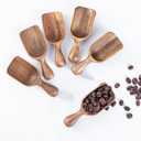 Wooden Scoop for Canisters 6PCS Acacia Wood Scoops for Jars Measuring Spoons for Ground Coffee Scoops Wooden Scoops Measuring Scoop for Seasoning Bath Salt Laundry Detergent Shovel-Multipurpose