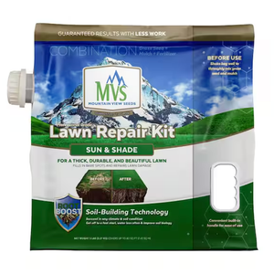 Mountain View Seeds 5 lbs. Sun and Shade Repair Mulch, Grass Seed and Fertilizer Combination
