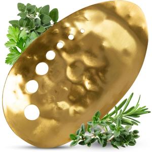Brass Herb Stripper Bowl 7 Hole Sizes Shred & Catch Herbs & Greens 5.5 x 3.5 In. AH-STBS-2023