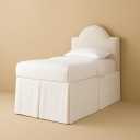 EBeddy Linens Split Corner Dorm Bed Skirt Twin XL 36 Inch Drop, 100% Cotton, Extra Long Bed Skirt for College Dorm, Platform Style, White Solid, Hidden Storage Solution, Easy Fit