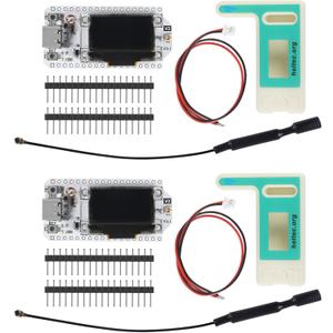 AITRIP 2 Sets 915MHZ ESP32 Lora V3 WiFi+BLE Development Board SX1262 Type-C Lora Kit 0.96inch OLED Display ESP32-S3 Dual-core with Protective Case Compatible with Arduino NodeMCU