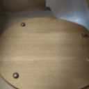 Mayfair Natural Oak Veneer Toilet Seat with Chrome Hinges, Round, Wood