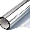 Filmgoo Window Privacy Film One Way Daytime Mirror Tint Treatments UV Heat Control Vinyl Stickers Sun Block Glass Paper Door Covering Reflective (Silver, 29.5 Inch x 6.5 Feet)