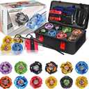 X Battling Set, 12 Spinning Tops, 3 Launchers and 1 Grip with Storage Box, Kids Toys Birthday Gift Ideal for 6+ Years Old Boys