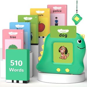 Alotwan Toddler Toys Talking Flash Cards with 510 Sight Words, Montessori Learning Toys for Toddler 1-3 2-4, Autism Sensory Speech Therapy for Boys Girls 2 3 4 5 6 Year Old Kids Gifts, 510 Words_english green