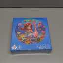 72 Pieces Shimmery Jumbo Mermaid Floor Puzzle for Girls 3-5 4-6 Age Floor Puzzles for Boys and Girls Large Round Floor Jigsaw Puzzles (Mermaid)