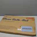 Stone Bath Mat, Diatomaceous Earth Shower Mat, Non-Slip Super Absorbent Quick Drying Bathroom Floor Mat, Natural, Easy to Clean (23.6 x 15.35 Darkgrey)