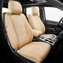 FREESOO Custom Leather Car Seat Covers for Jeep Grand Cherokee 2011-2021 Luxury, Waterproof, Full coverage, Armrest & Airbag compatible, Wear-resistant, Easy-to-clean, Pet-Friendly, Full set