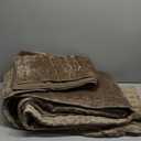 RECYCO Luxury Velvet Quilt Set King Size Bedding Sets, Ultra Soft Velvet Comforter Set, Lightweight Channel Box Stitch Oversized Bedspread Coverlet for All Season, with 2 Shams, Mocha Brown