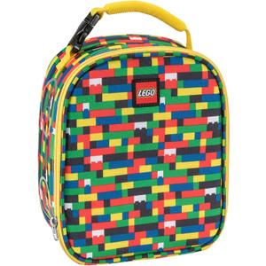 LEGO Kids Heritage Classic Lunch Box, Insulated Soft Reusable Lunch Bag Meal Container for Boys and Girls, Perfect for School or Travel, Meal Tote Keeps Food and Drinks Cold with Buckle, Brick Wall