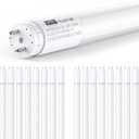 JESLED 16 Pack 4FT T8 LED Bulbs,18W 2400LM 5000K Led Tube Light,Hybrid Type A+B T10 T12 Fluorescent Bulbs Replacement,Single or Double End Powered,Plug and Play or Ballast Bypass,ETL