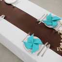Horbaunal 12 Pack Brown Satin Table Runner 12 x 108 Inch, Smooth Table Runners for Wedding Banquets Birthday Party