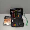 Caliart 176PCS Art Supplies Sketching Kit with 100 Sheets 3-Color Sketch Book, Graphite Colored Charcoal Watercolor & Metallic Pencils, Drawing Set Christmas Gifts for Adults Teens Girls Boys Kids (Black)