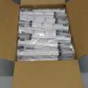 FOCUSLINE 50 Pack Jelly Shot Syringes, 1.5 OZ Capacity Plastic Shot Glasses, Durable Jelly Shot Syringes with Lid, Perfect for Halloween, Thanksgiving, Christmas