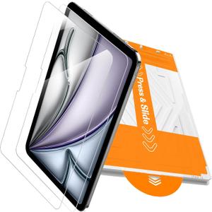 PandaShield 2-Pack iPad Air 13 Inch Screen Protector for M4/M3/M2 (2026-2024), with Easy-Install Box, 9H+ Military Grade Shatterproof Tempered Glass, Apple Pencil Pro Compatible, Bubble Free,HD Clarity