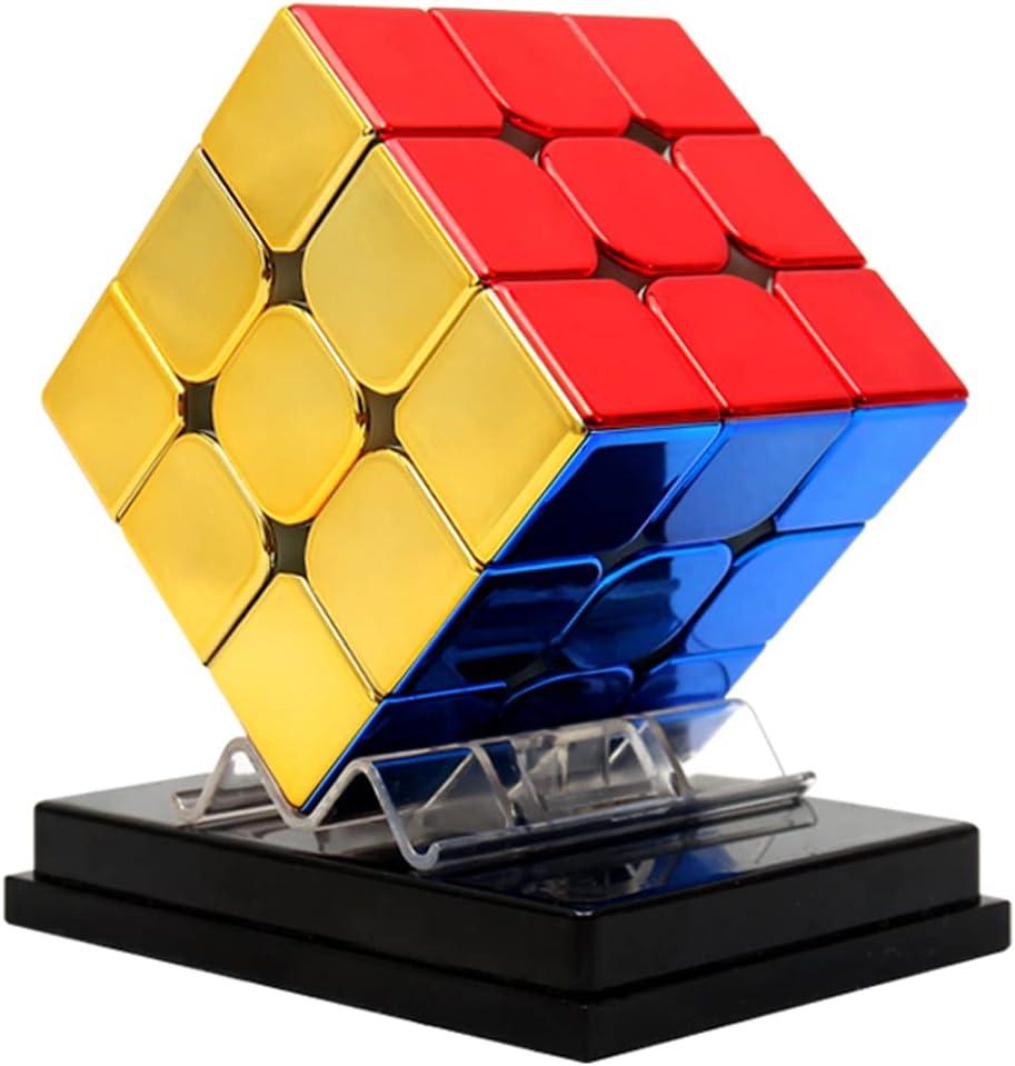 HELLOCUBE Cyclone Boys 3x3 Speed Cube Magnetic Reflective Mirror, Sticker less Magic Cube (Colorful)