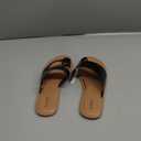 Luoika Women's Wide Width Flat Sandals, Flip Flop Slides Sandal Casual Strapy Sandal Slip on Summer Beach Shoes for Women, 9 X-Wide