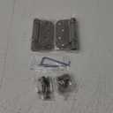 Self Closing Door Hinges, 4 Inch x 4 Inch, 5/8" Radius, UL Listed, Pack of 2, Brushed Nickel