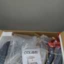 COLAMY Upholstered Dining Chairs Set of 2, Fabric Kitchen Chairs with Padded Seat & Back, Solid Wood Legs, Modern Simple Dining Room Chairs for Kitchen, Dining Room, Living Room, Blue