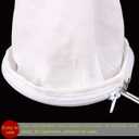 WMKGG Ultra Fine Reusable Filter Bags with Stainless Steel Handle for Nut Milk, Coffee, Milk, Butter, Juices and Fresh Cheese (Medium Size)