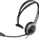 Panasonic Comfort Fit Headset for TCA Series Cordless Landline Phones, Foldable Headset with Flexible Noise-Cancelling Microphone and Volume Control, 2.5 mm Plug, Grey/Silver KX-TCA430