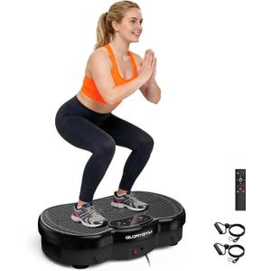 Vibration Plate for Weight Loss & Lymphatic Drainage, Professional Full Body Vibration Machine with Wider Platform, Ultra Stable & Quiet, 120 Speeds, 330lbs Capacity, Home Fitness System