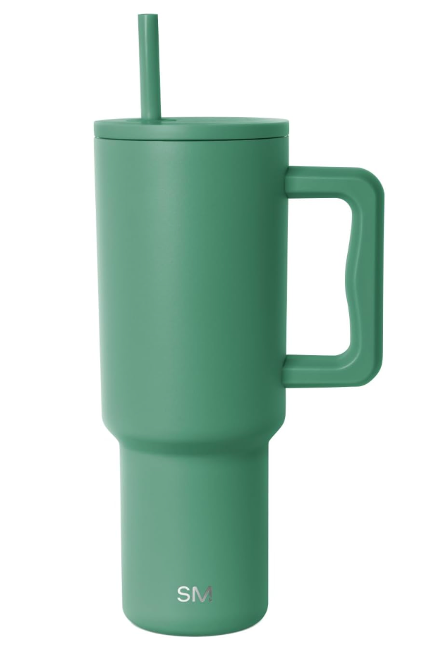 Simple Modern 40 oz Trek Tumbler with Handle and Lid | Cup Holder Friendly Insulated Stainless Steel Travel Mug | Kelly Green