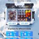 VEVOR Car Refrigerator, DC 12/24V AC100-240V Compressor Electric Cooler, -4F to 68F Truck Refrigerator with APP Control, Wheels & Dual Zone, 48 QT Cars Cooler for RVs, Boats, Camping, Fishing