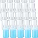 Pinkunn 20 Pcs Plastic Sample Bottles 4oz/ 125ml Laboratory Grade Polypropylene Wide Mouth Reagent Bottles Clear Liquids Storage Containers with Lids Leak Proof Containers for Lab Classroom