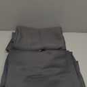 COLLACT Grey Curtains Linen Textured Curtains 72 Inch Length for Living Room Casual Weave Light Filtering Semi Sheer Drapes Grommet Top Window Treatments, W38 x L72, 2 Panels Heathered Grey