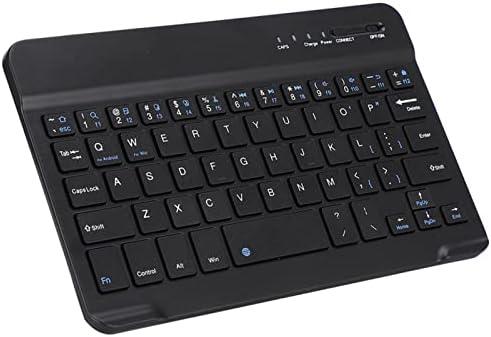 DAUZ Wireless Keyboard, Waterproof Black Slient Keyboard, for Desktop Laptop Smart Phone